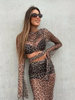 Discount Set top e gonna in velo animalier Completi & Tute