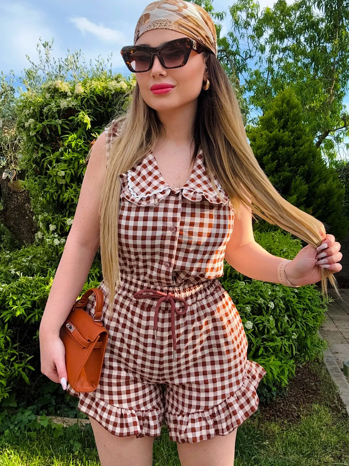 Hot Short a quadri Pantaloni