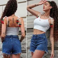 New Short denim basic Pantaloni