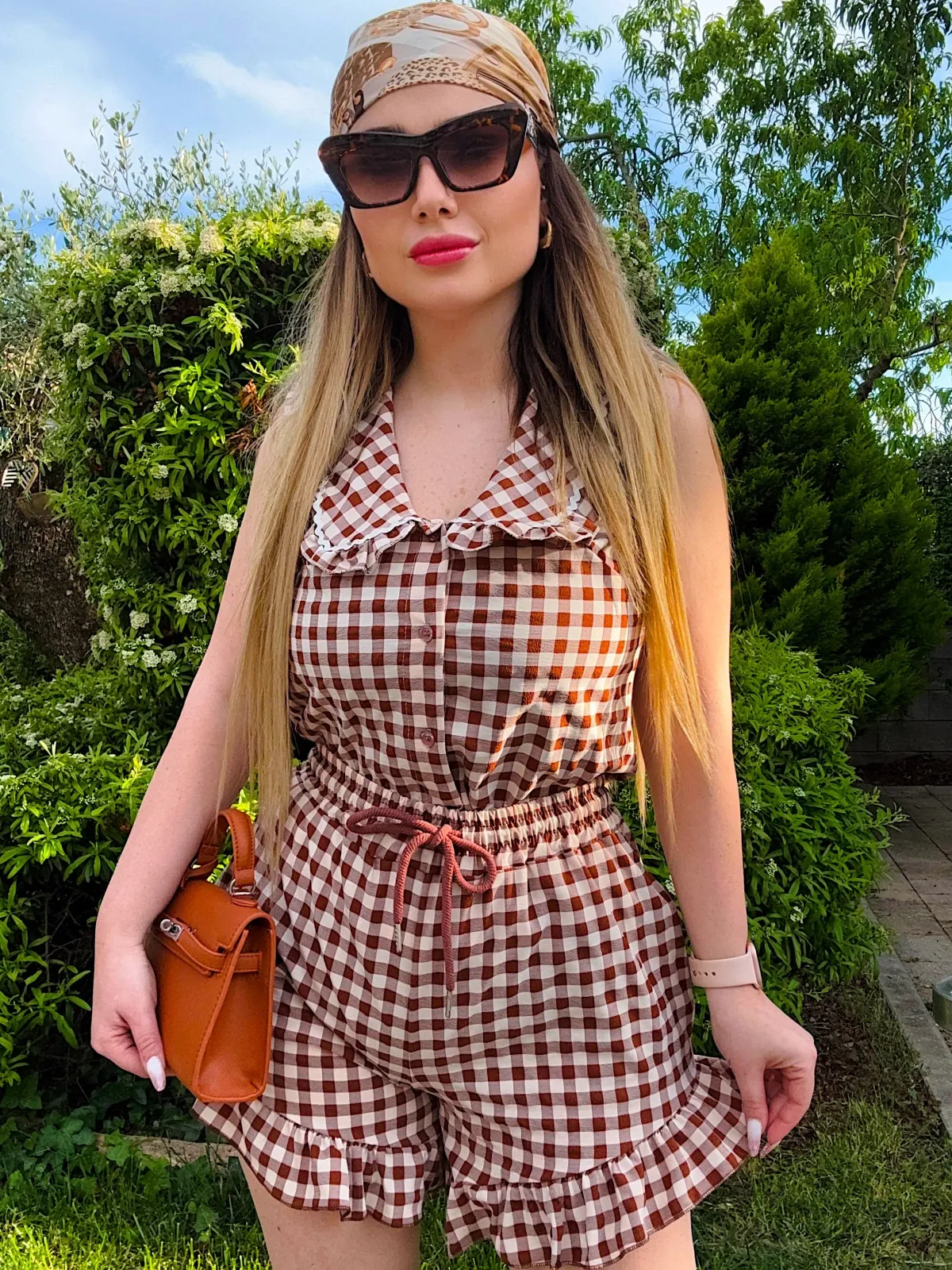Best Top a quadri con scollo Bluse & Top