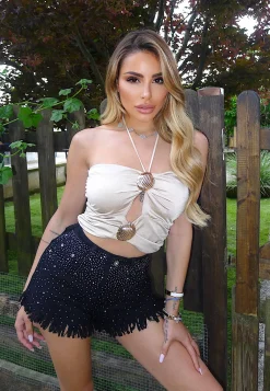 Best Top con conchiglie oro Bluse & Top