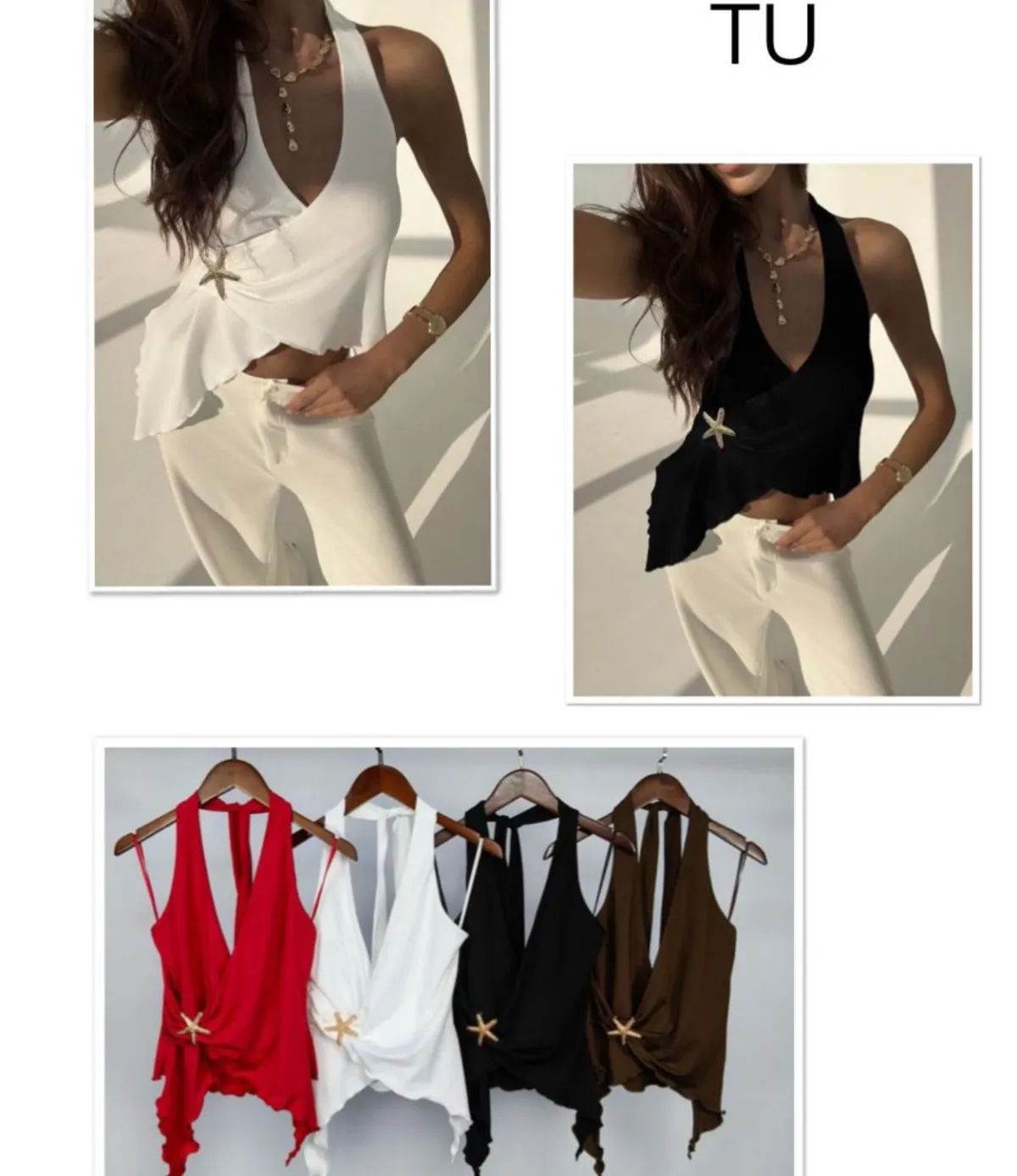 Outlet Top con stella marina Bluse & Top