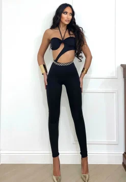 Fashion Tuta a fascia con S nero Completi & Tute