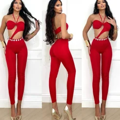 Online Tuta a fascia con S rosso Completi & Tute