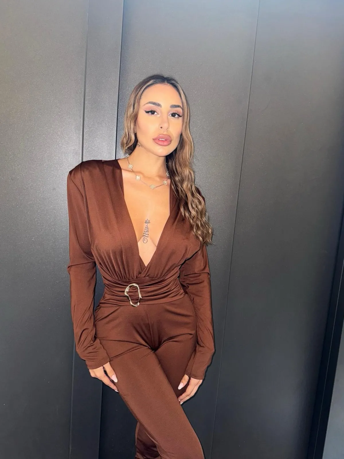 Sale Tuta con gioiello brown Completi & Tute